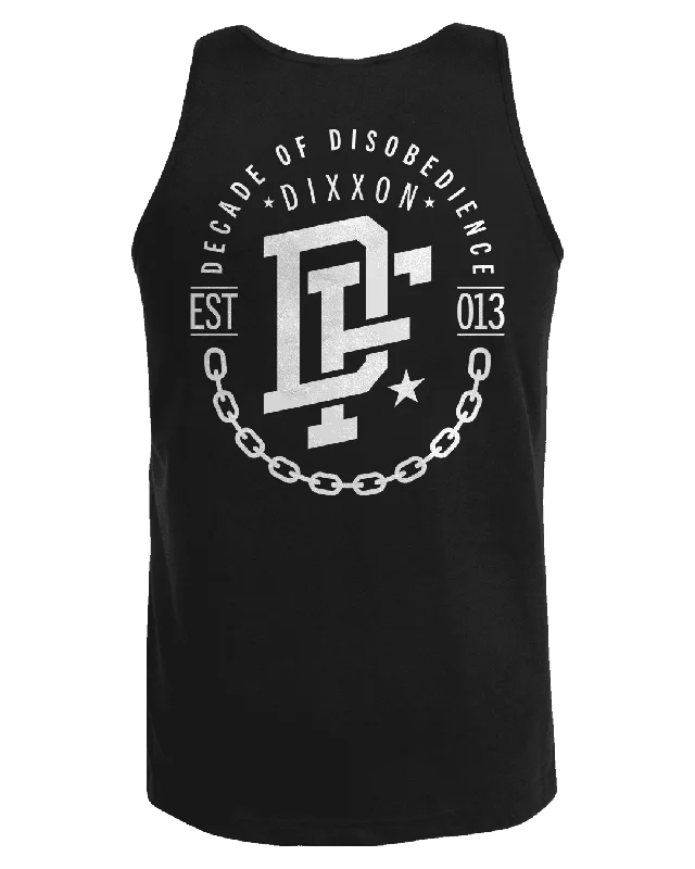 White Disobedience Tank - Black