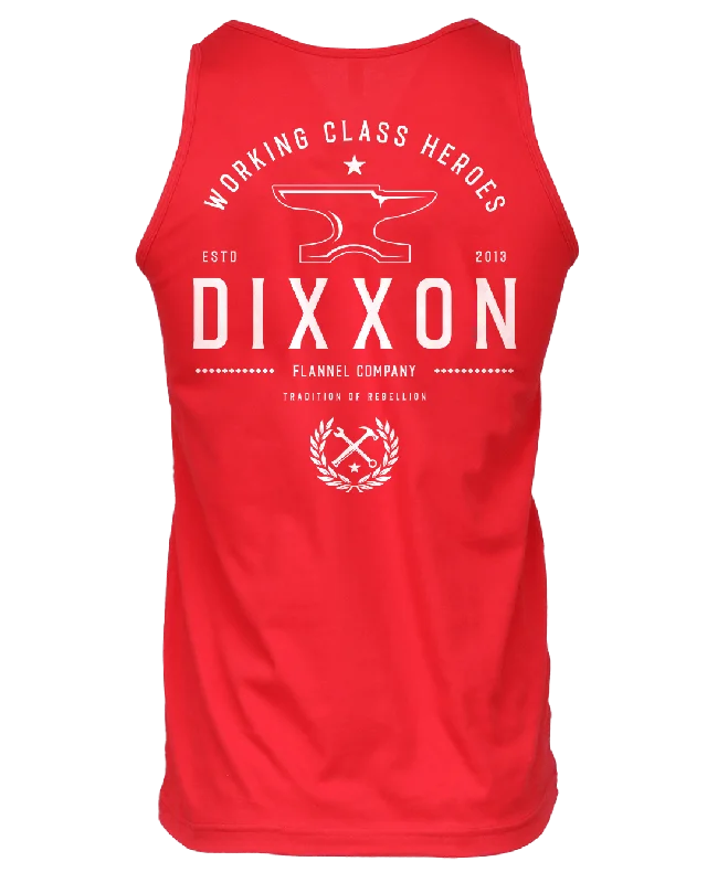 White Tradition Badge Tank - Red