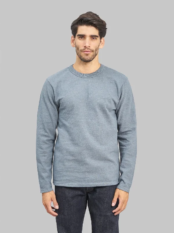 UES No.8 Slub Nep Long Sleeve T-Shirt Grey